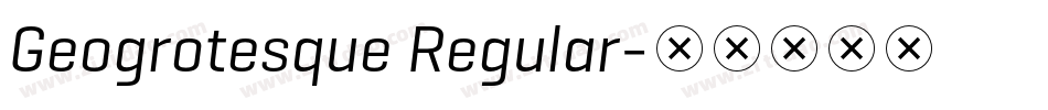 Geogrotesque Regular字体转换